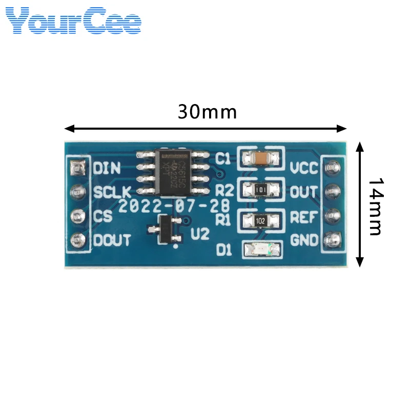 5pcs/1pc TLC5615 10 Bit Serial DAC Digital to Analog Converter Board TL431 IC 5V Conversion Module