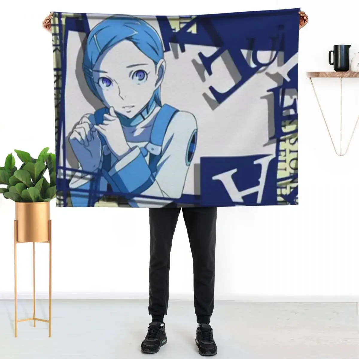 

Eureka Seven bleu Throw Blanket Elegant Warm Throw Blanket for Hotel Home