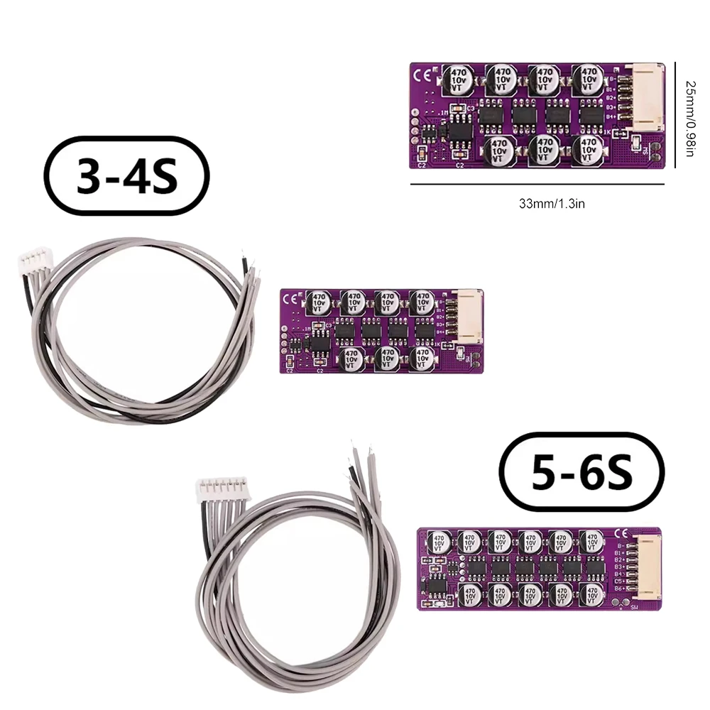 3S-4S/5S-6S Li-ion Lifepo4 LTO Lithium Battery Cells Active Balancer Equalizer Lithium Battery Active Balancing Board BMS Balanc