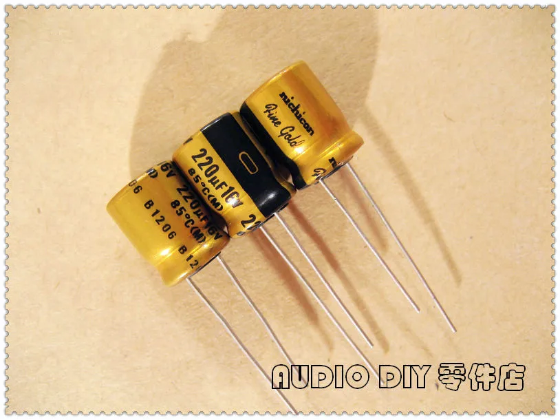 10PCS/50PCS Nichicon (fine gold) FG Series 220uF 16V 16V220UF Audio Electrolytic Capacitor