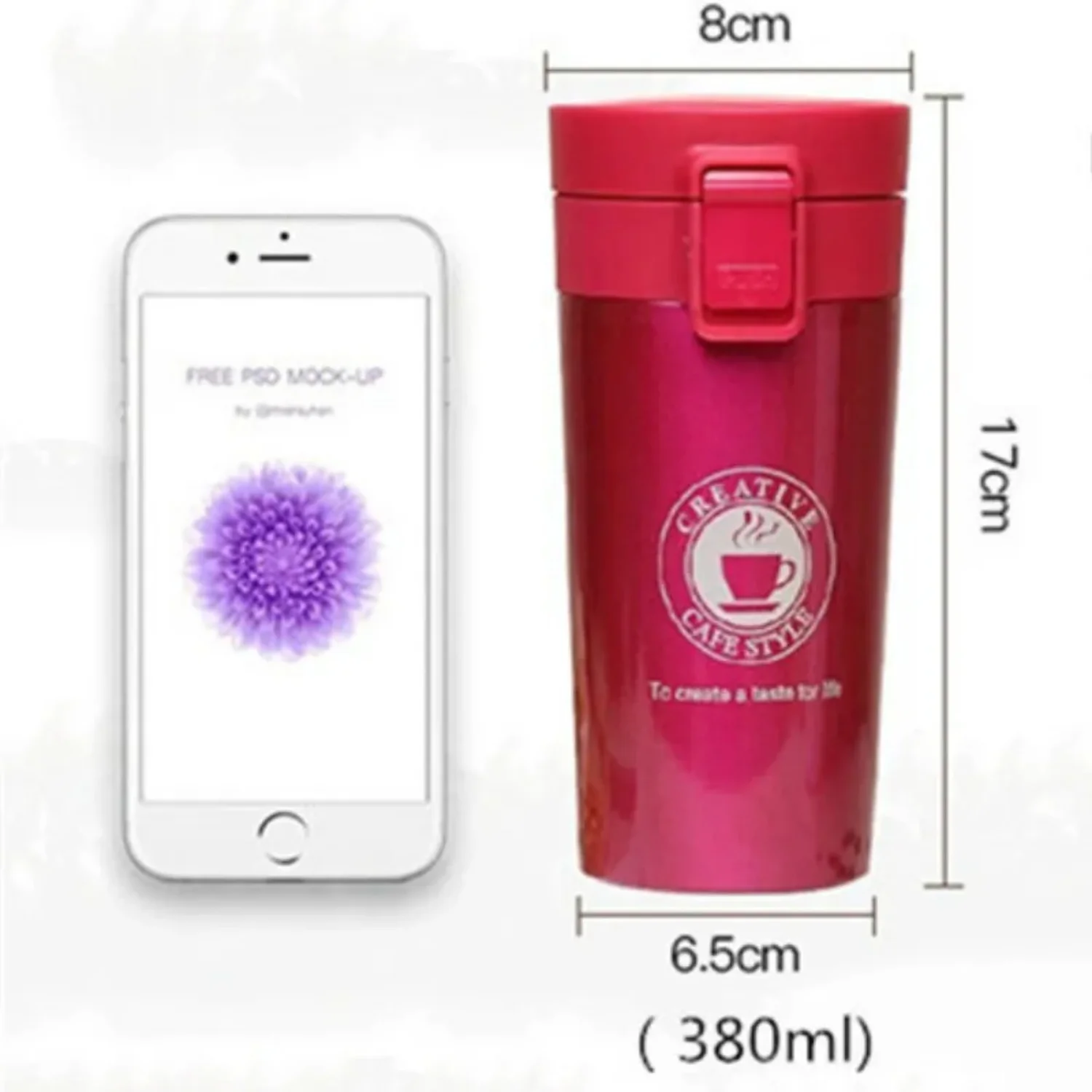 새로운 패션 자동차 워터 컵 스테인레스 스틸 보온병 물병 진공 자동차 스테인레스 스틸 여행 머그잔 커피 보온병