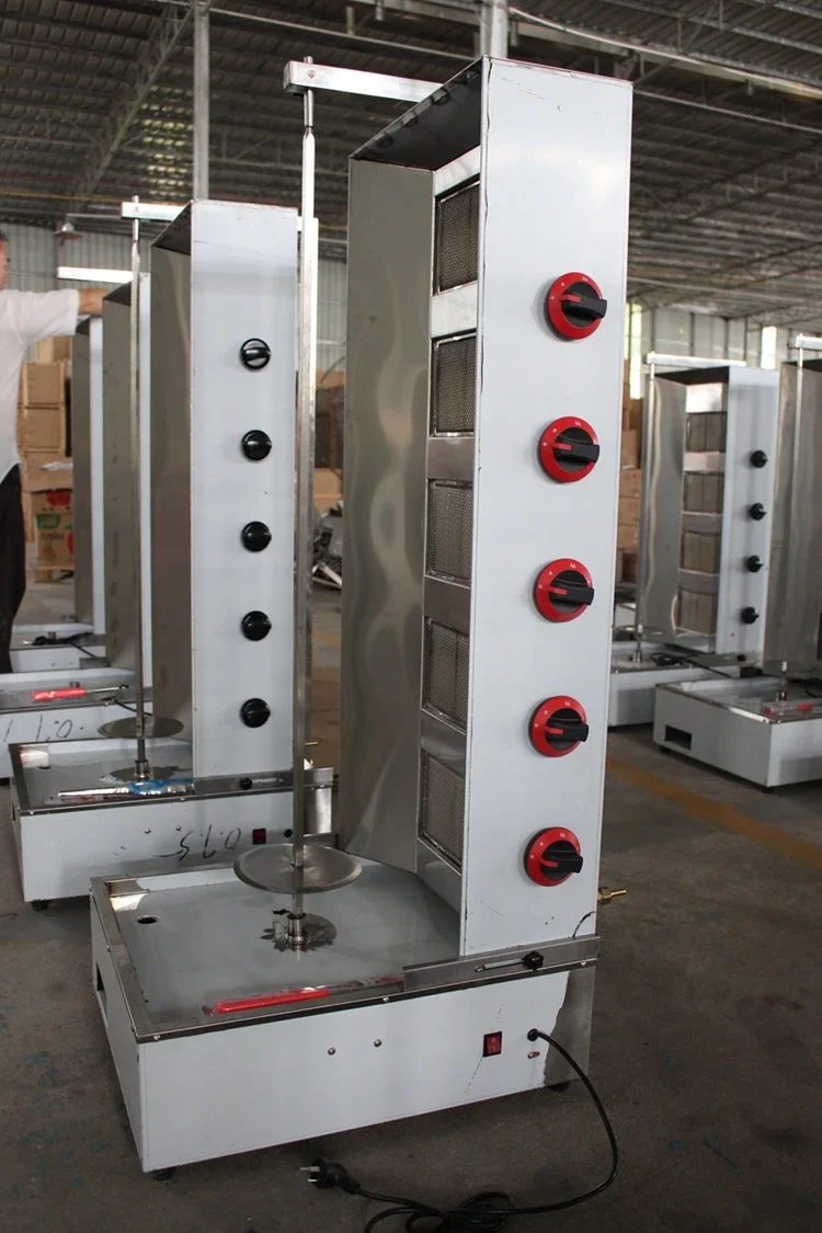 Cheap Price Five Head Gas Dnoner Kebab Machine Shawarma Commercial Kebab Machine for Frying