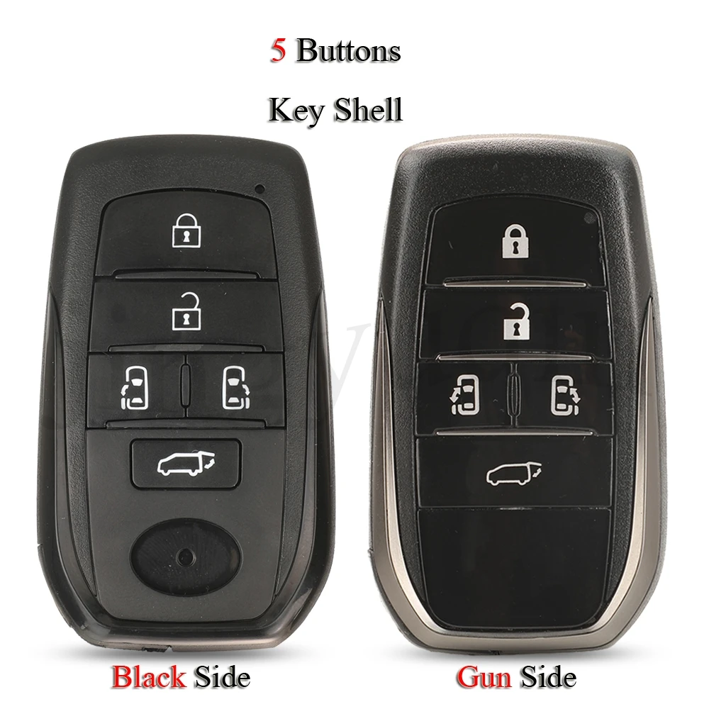 jingyuqin Original / Upgrade Xhorse Remote Smart Car Key Shell For Toyota For Lexus 5Buttons VVDI Key Cover Fob Case Replacement