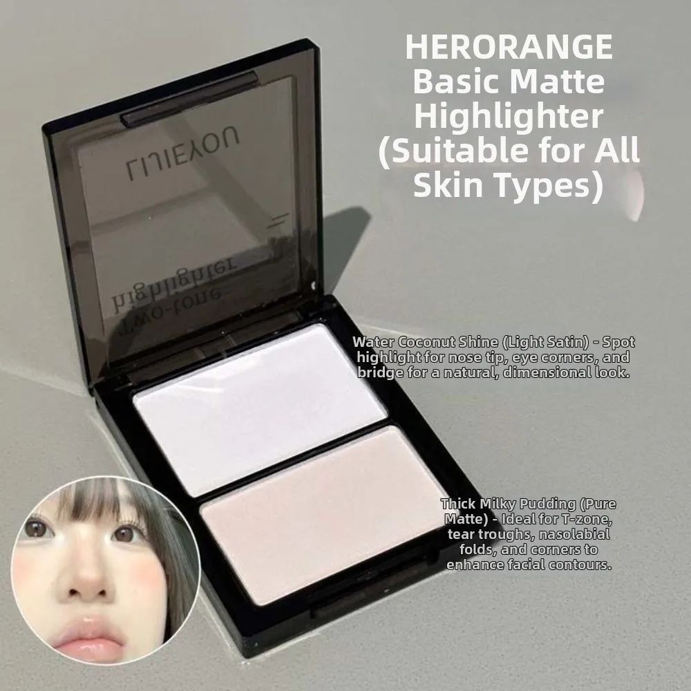 Double-color High-shine Contour Palette Reduce High Cheekbones Enhancement Eye Contour Matte Highlighter Brightening Deepen Eye