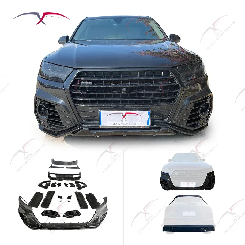 

For 2016-2019 Q7 Carbon Fiber Body Kit Fiberglass Front Lip Side Skirt Rear Bumper Enhancements for Upgrade New Condition
