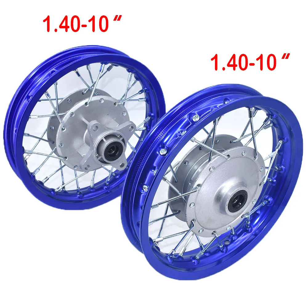 

Front and Rear Wheel 1.40-10" Aluminum Alloy Circle Drum Brake Hub 12mm For Small Kid's Dirt Pit Bike Motorcycle