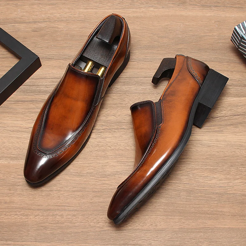 Slip on Mens Formal Loafers Luxury Handmade Quality Comfortable 2026 Autumn Fashion Elegant Daily Outdoor Business Shoes Man