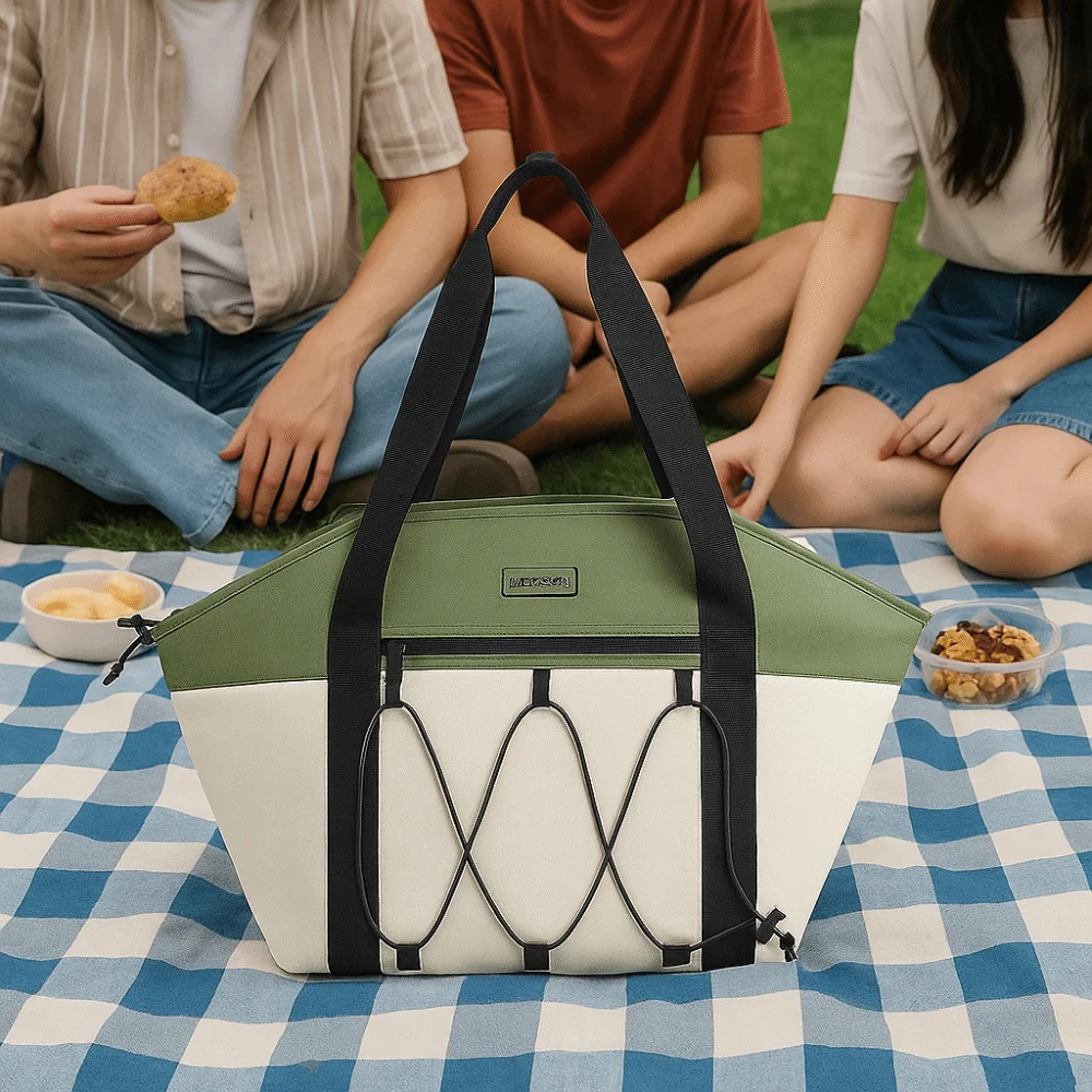 สะดวกถุงอาหารกลางวันฉนวนความจุขนาดใหญ่กันน้ํากล่องอาหารกลางวันความร้อนกระเป๋าเดินทาง Cooler อาหารกลางวันกระเป๋าถือ Camping