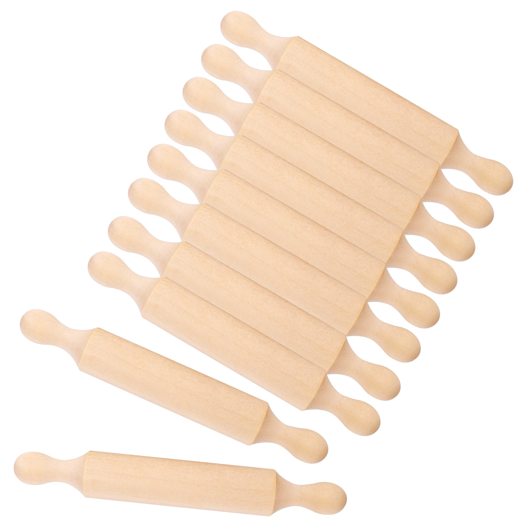 Wooden Mini Rolling Pin 6 Inches Long Kitchen Baking Rolling Pin Small Wood Dough Roller for Children Fondant Pasta HGC