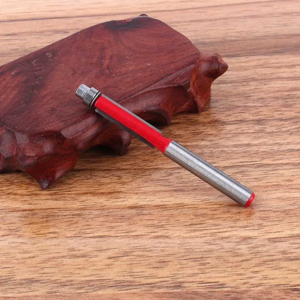 Durable 14 Inch Dual Flute Straight Shank Trim Router Flush Trim Cutter Bit Tool for Woodworking Projects