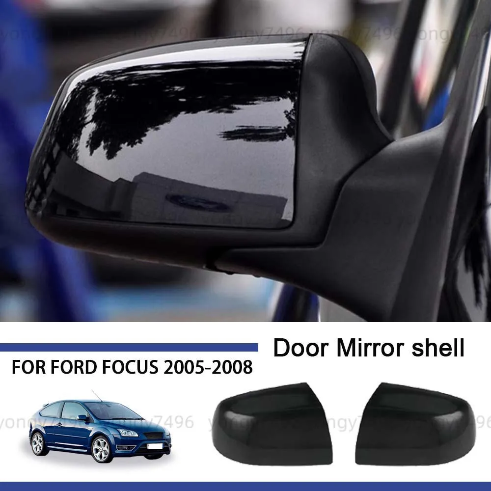 

Cars Accessories Door Mirror Shell FOR Ford Focus 2005 2006 2007 2008 Protective Cover Carbon Fiber Matte Black Replace Rearview