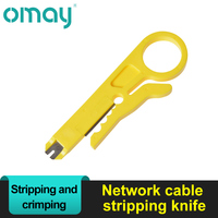 OMAY Mini Portable Wire Stripper Cutter Impact Punch Down Tool 110 Blade for Network Wire Cable  Line Tool Wire Stripper Knife