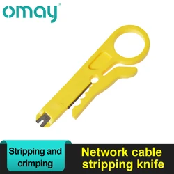 OMAY Mini Portable Wire Stripper Cutter Impact Punch Down Tool 110 Blade for Network Wire Cable  Line Tool Wire Stripper Knife