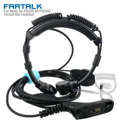 Auriculares con micrófono y vibración para walkie-talkie, auriculares con tubo de aire para Motorola Xir P8268, P8200, MTP850S, DP3600, APX 2000, DGP8550