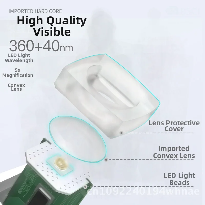 Draagbare mini-nagelkunstlamp - Handheld fototherapielicht voor manicure met stroomopslag Alles-in-één kleine nagelkunstmachine