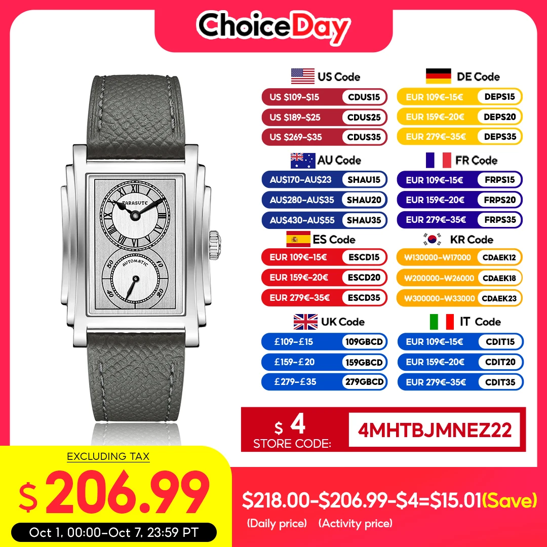 

FARASUTE Luxury Fully Automatic Mechanical Men Watch Seagull Sports Sapphire Stainless Steel Doctor Wristwatch reloj hombre ﻿
