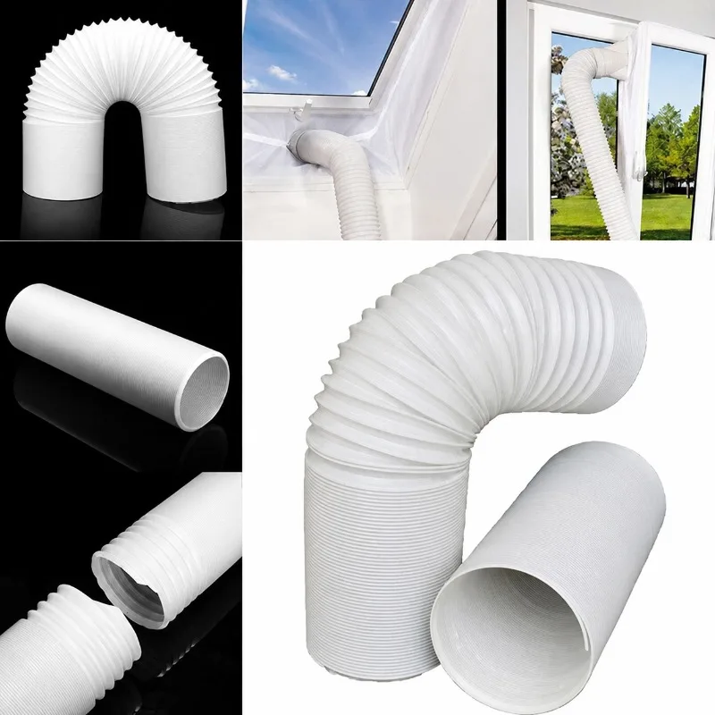 Portable Air Conditioner Exhaust Hose Replacement Flexible AC Vent Pipe Tube for Mobile Cooling Unit Universal Connector Home