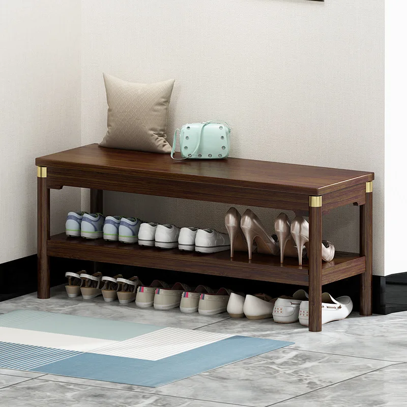 New Chinese-style shoe change stool, shoe stool at the door  simple bench stool at home, shoe rack shoe store shoe test stool
