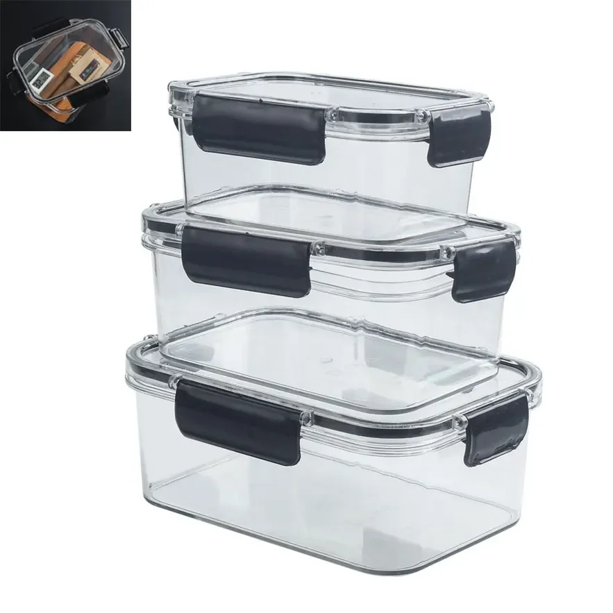 

Cigar Moisturizing Box Sealed Large Capacity Airtight Plastic Transparent Box Storing Humidifier Humidor Case Portable Cigar Box