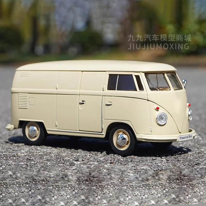 Diecast in scala 1:24 1972 T1 Bus in lega modello di auto d\'epoca Prodotto finito Simulazione Collezione di giocattoli Display regalo Modello statico