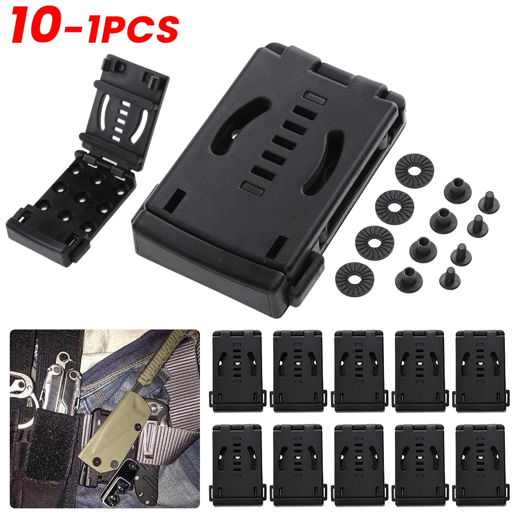 10-1pcs Multi-Function Kydex Holster K Sheath Clip Tool Hunting Waist Clip Tek Lok Belt Belt Clip Knife Sleeve Case Storage Tool