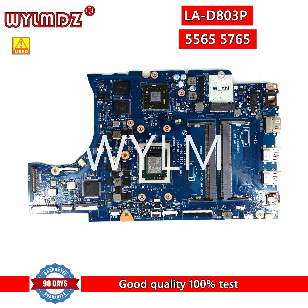 

BAL22 LA-D803P A12-9700P CPU Mainboard For DELL 5565 5765 BAL22 LA-D803P Laptop Motherboard Test ok