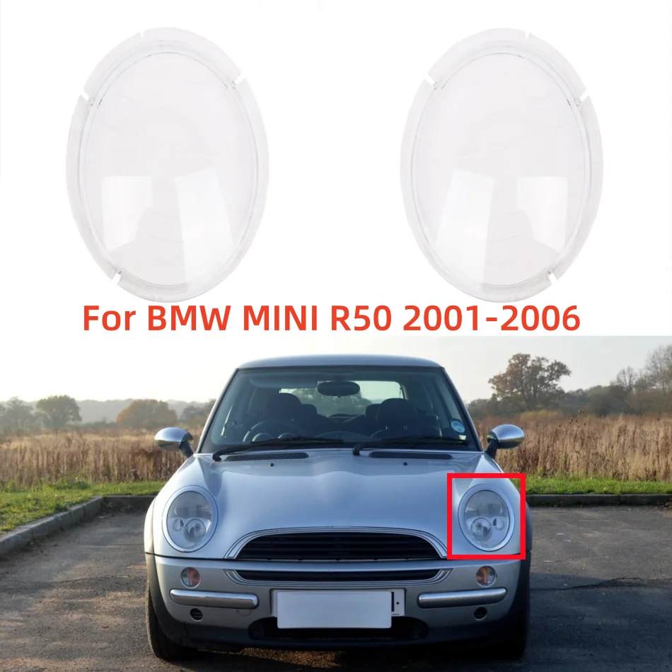 

For BMW MINI R50 2001 to 2006 Car Replacement Parts Dust Cover Headlights Transparent Anti-UV And Anti-Aging