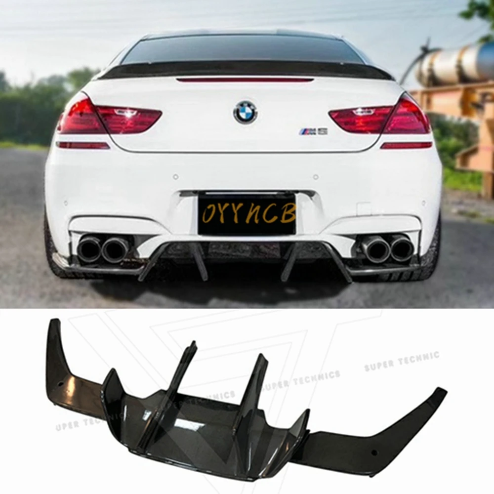 Rear Bumper Lip Diffuser Spoiler For BMW F06 F12 F13 M6 M Tech M Sport 2013 - 2016 Bumper Guard 3Pcs/set Carbon Fiber