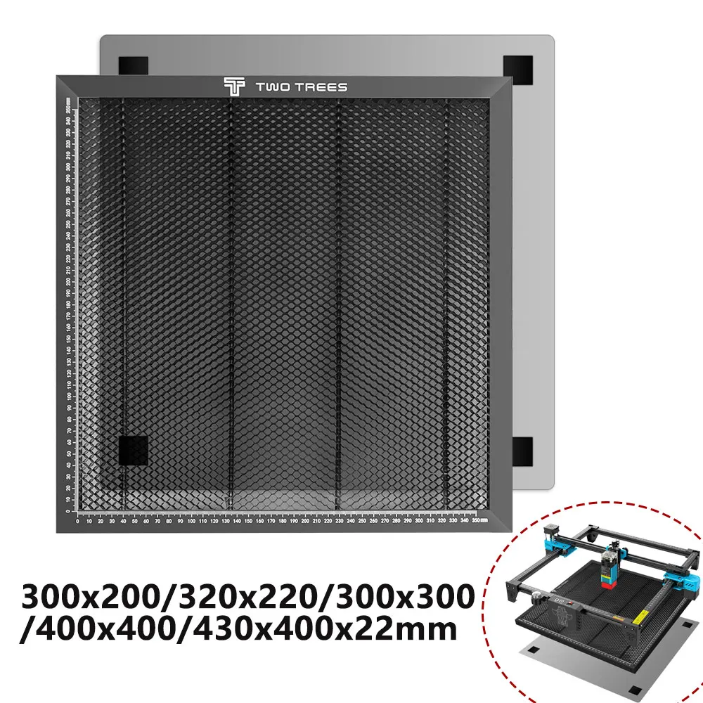 Laser-Ausrüstungsteile, Waben-Arbeitstisch für CO2-Schneidemaschine/Lasergravierer TTS-55, 320 x 220/300 x 300/400 x 400/430 x 400 mm