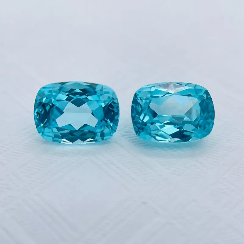 

Lab Grown Paraiba VVS1 Rectangle Cushion Cut Gemstone for DIY Jewelry Materials Wholesale Price Selectable AGL Certificate