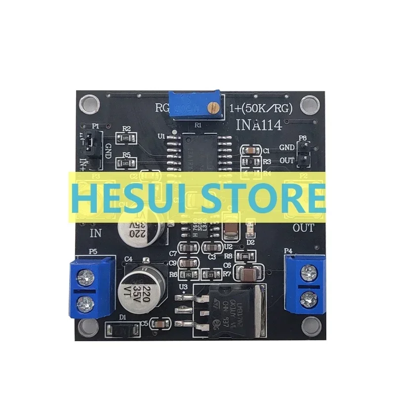 INA114 Instrument amplifier 1000x gain adjustable Single power supply Single ended/differential input