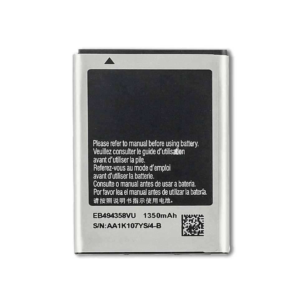 Battery, EB494358VU, 1350Mah, For Samsung Galaxy Ace S5830, S5660, S7250D, S5670, I569, I579, GT-S6102, S6818, GT-S5839i