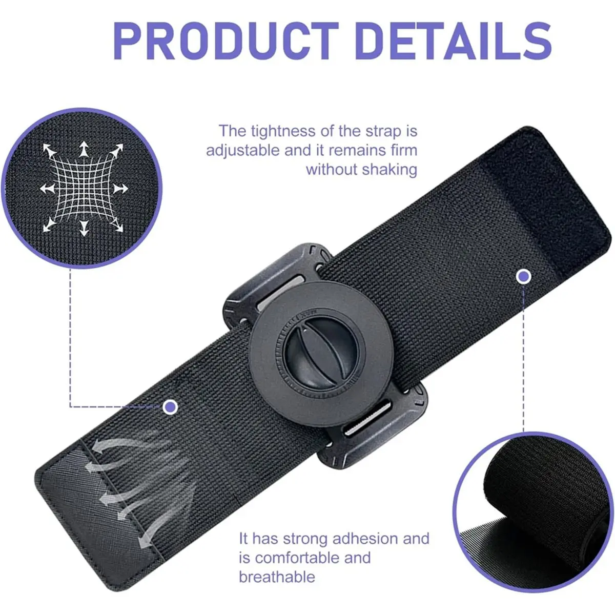 Magnetic Wristband Phone Holder for Running, Adjustable Sports Armband Cell Phone Holder