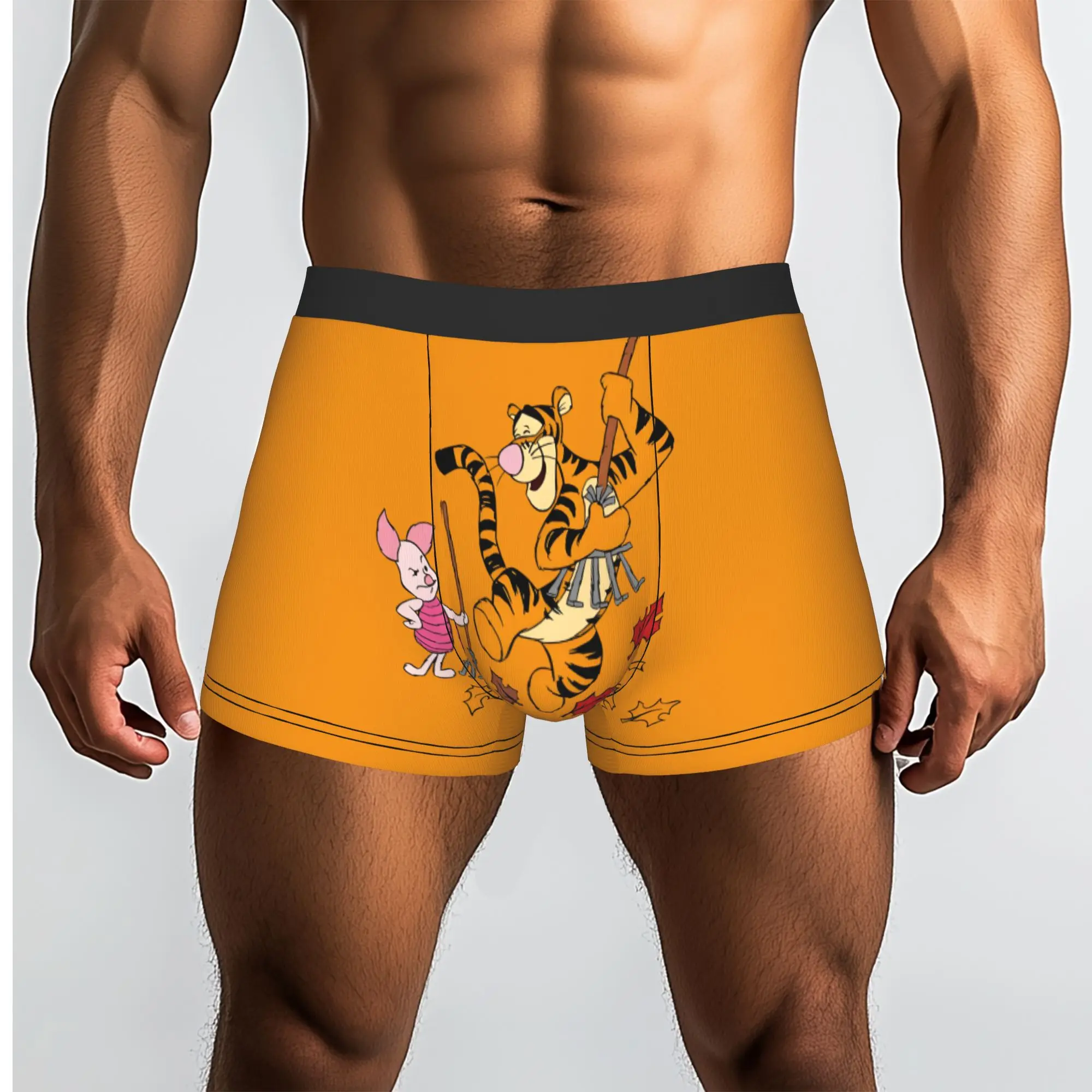 Custom My Friends Cartoon T-Tigger Pooh Boxers Shorts Men's  Briefs Underwear Fashion Underpants