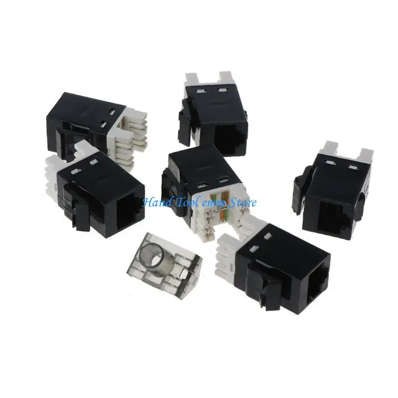 H37F 6 Port CAT6 Unshielded Panel RJ45 Networking Wall Mount Rack Mount Adapter