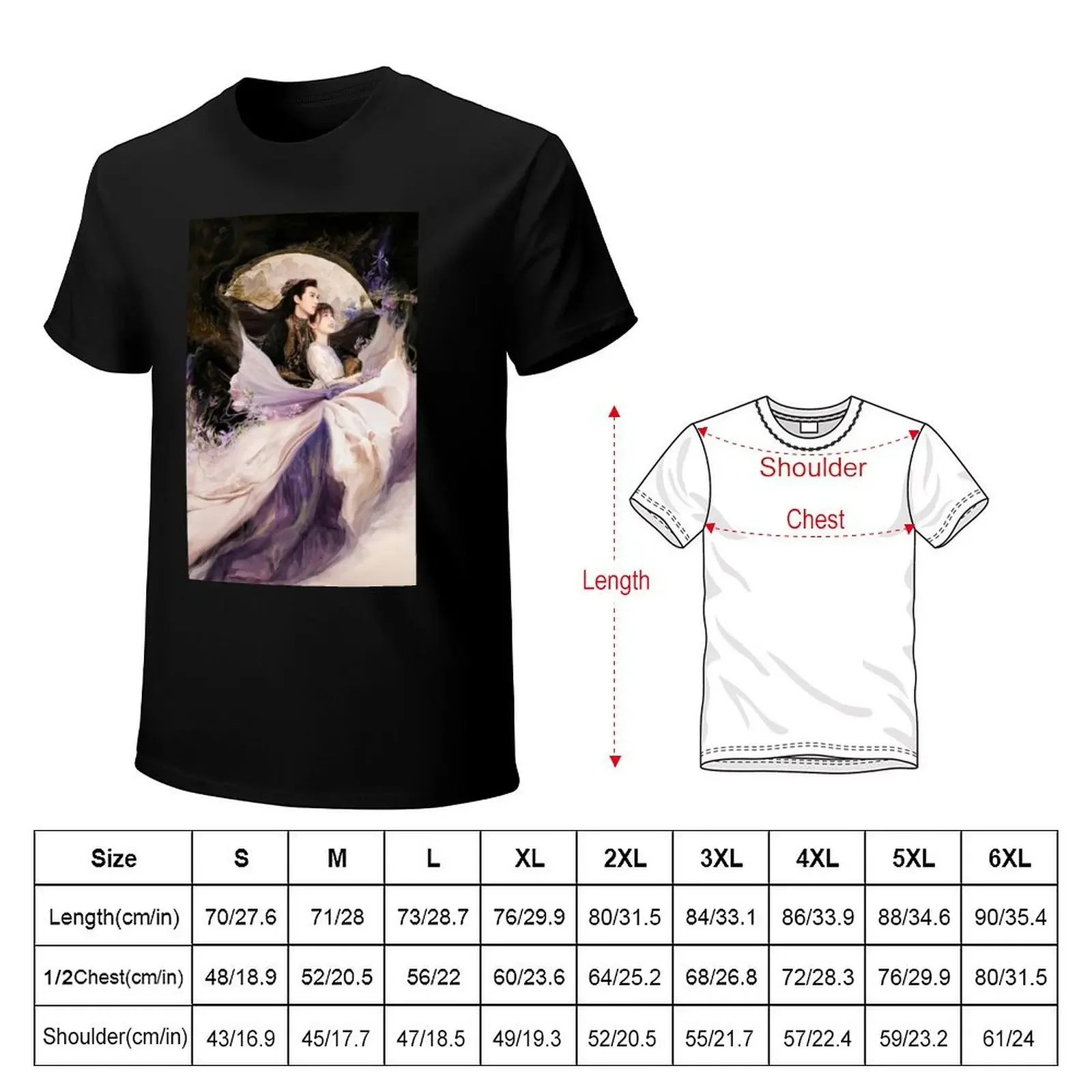 dylan wang love between fairy and devil T-Shirt customs anime tshirt plus sizes vintage mens clothes