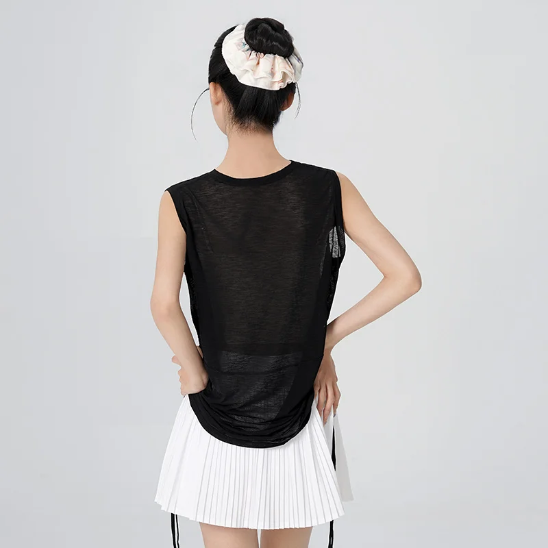 Woman Dance Tops Adult Sleeveless Ballet Training Tops Sports Vest Dance Basic Dance Halter Tops Camisole Tops