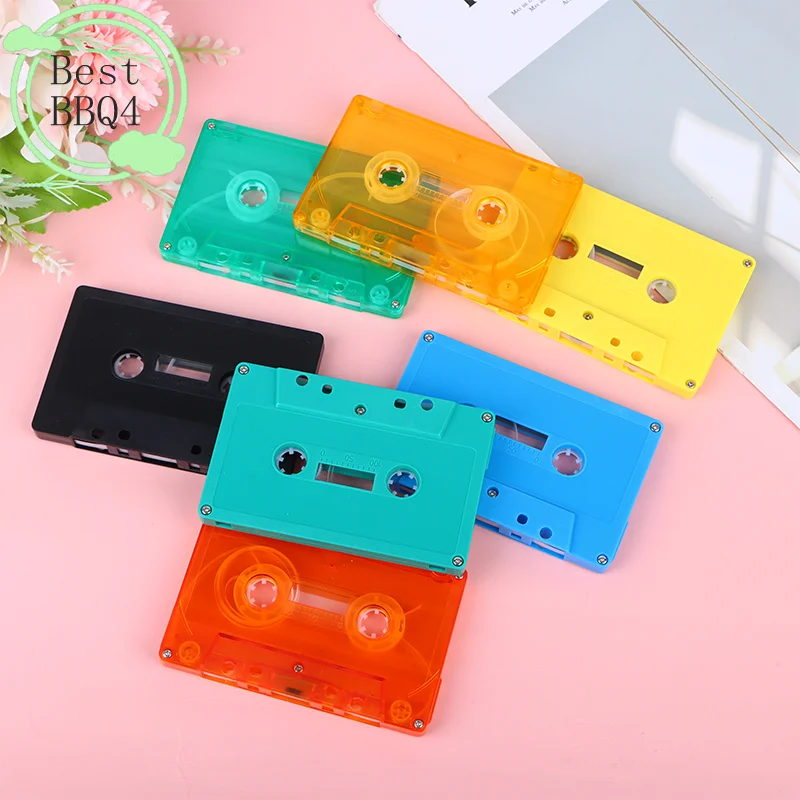 

(1BBQ4)1PC Color Blank Tape Case Audio Magnetic Audio Recording Cassette Shell Empty Reel To Reel Cassette without Tape Core