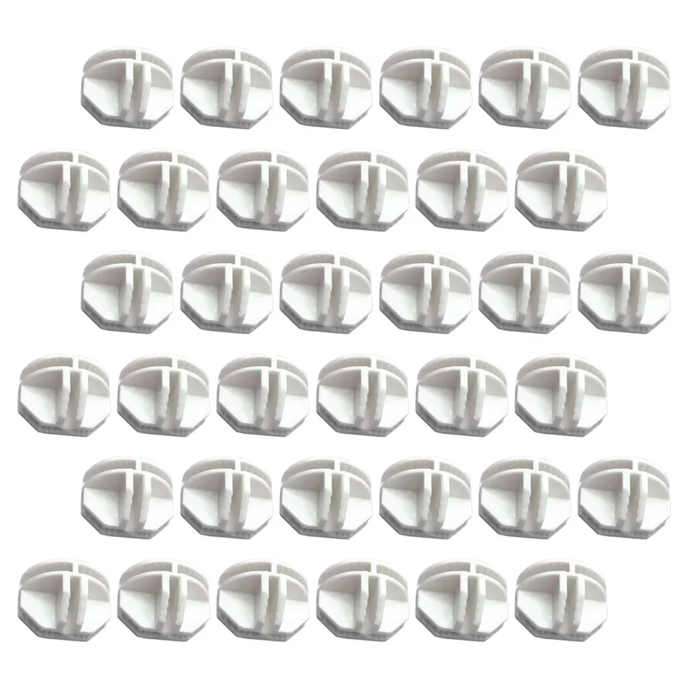 

50pcs Semi-circle Clamps Plastic Connectors Wire Cube Storage Modular Closet Organizers White Corner Durable Easy Assembly