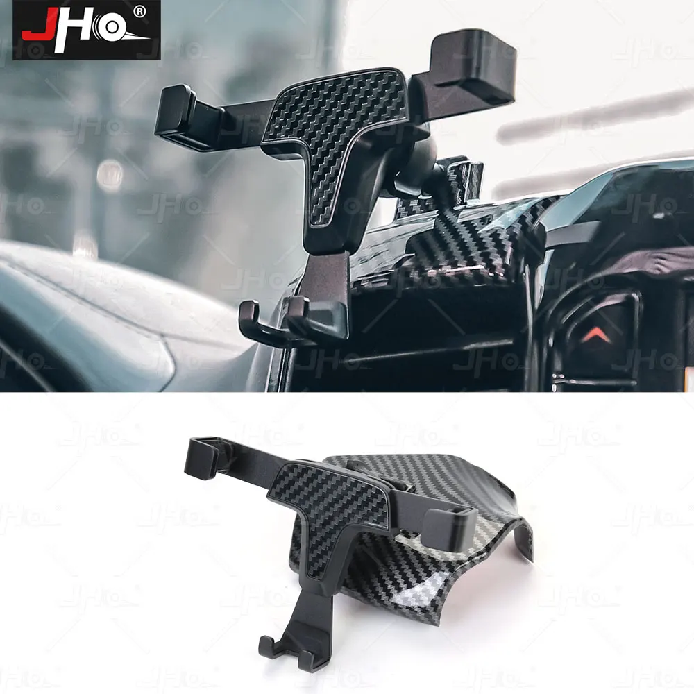 JHO Air Vent Car Phone Holder Mount Stand for iPhone Samsung Support Bracket Carbon Fiber for Ram 1500 TRX 2022 2023 Accessories