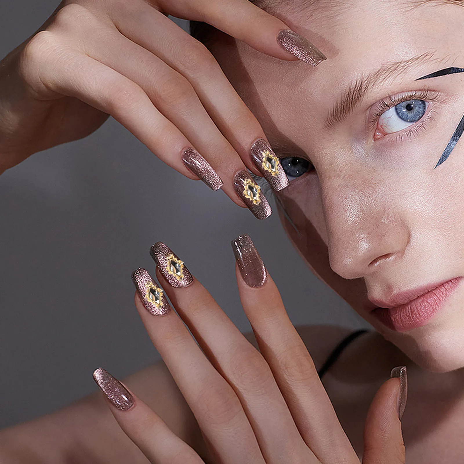 

30Pcs Alloy Nail Rhinestones Unique Design Bright Luster Nail Art Charms Easy Use DIY Manicure Decorations for Women Girls