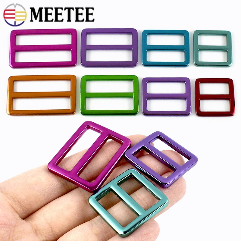 

3/5/10Pcs 20-38mm Bag Ring Buckles Metal Tri-Glide Slider Clasp Webbing Strap Hooks Dog Leash Loops DIY Hardware Accessories