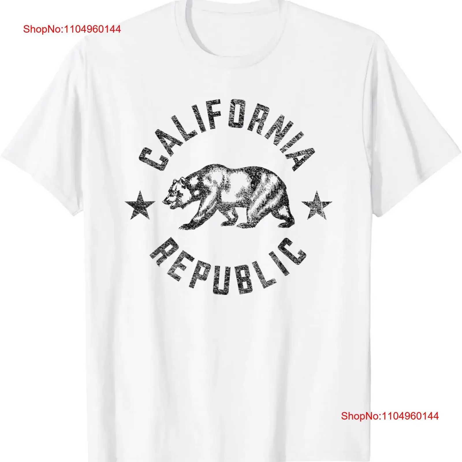

CALIFORNIA REPUBLIC STATE FLAG GRIZZLY BEAR T Shirt vintage Washed Stretched Casual Stylish Soft Versatile graphic Slightly