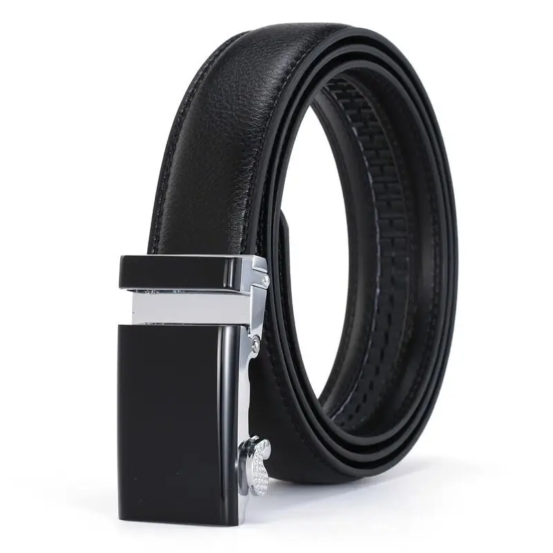 Automatic Leather Belt - Real Leather Ratchet Belt in 30mm or 3cm width - Men Leather Belt with Auto Lock Buckle