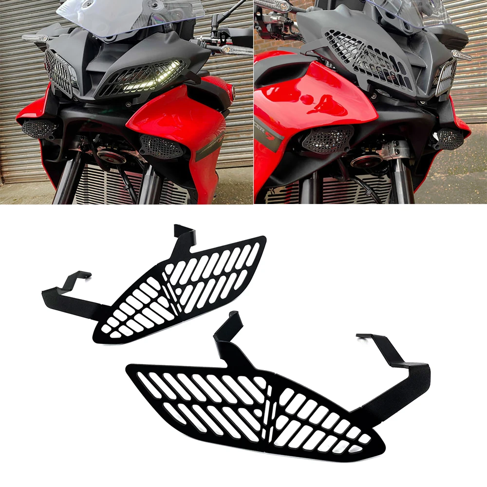 

Matte Black Headlight Protector Guards For Yamaha Tracer 9 Tracer9 GT 2021 2022 Motorcycle Head Light Protection Grill Cover