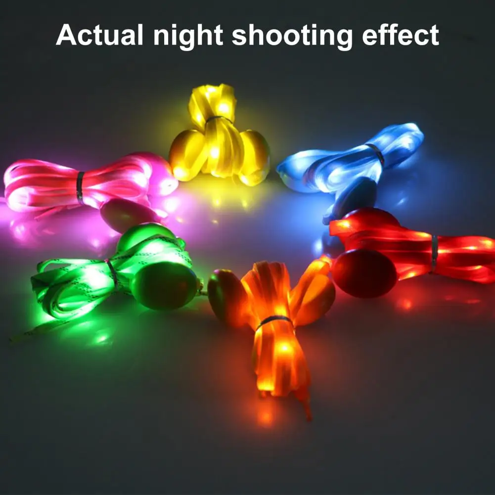 1 Pair LED Nylon Shoelaces Light Up Glow in The Dark Shoelaces for Party Dancing Skating Night Events Footwear 120cm Shoe Laces