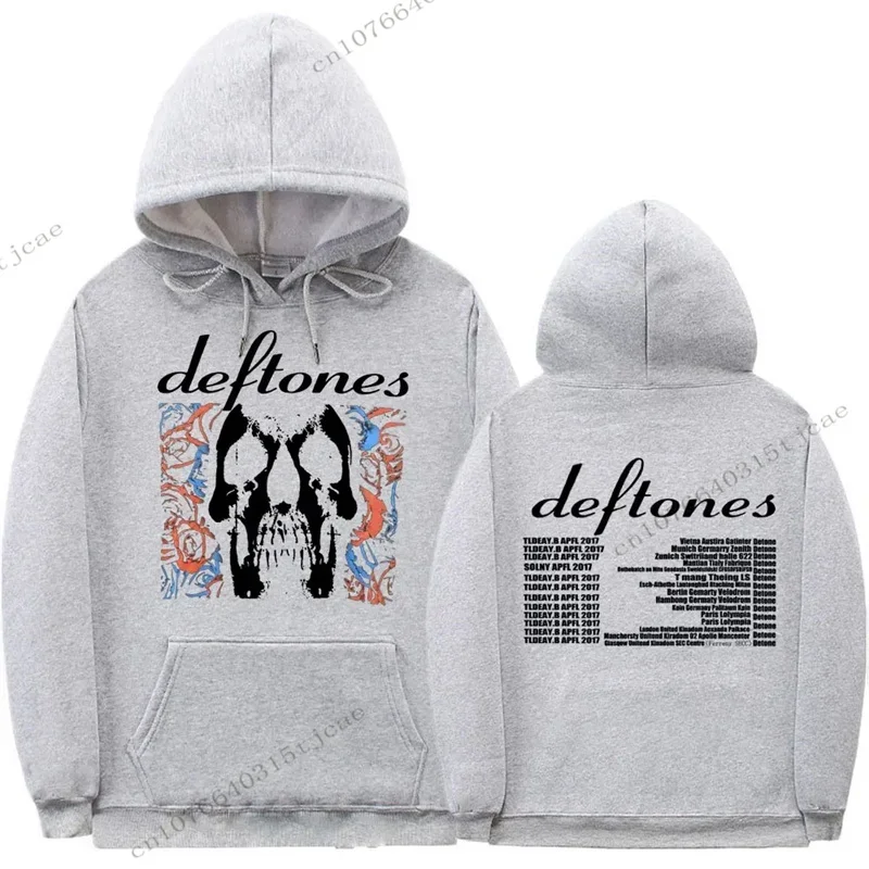 New Deftones Band Album Alternative Rock Hoodie Skull Print Women Fashion Gothic Men Sweatshirt Fleece Vintage Oversized Hoodies