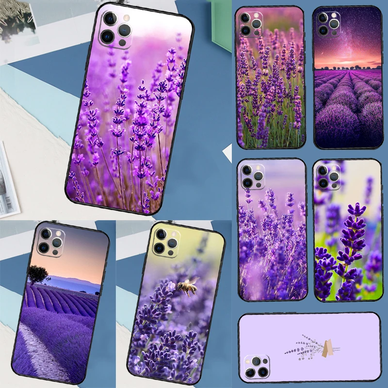 الخزامى الأرجواني الزهور ل Xiaomi Redmi ملاحظة 13 10 12 11 14 برو 11S 12S حالة غطاء ل Redmi 15 13C 12C 14C 10C 15C