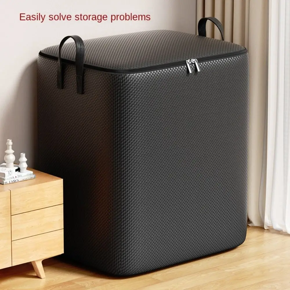 Foldable Quilt Storage Bag Moisture-proof Dust-proof Closet Organizer with Handles Moving Packing Clothes Storage Bins