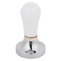 57.5Mm Coffee Tamper Practical Handheld Aluminum Coffee Tamper With Handle For Coffee Maker (White)